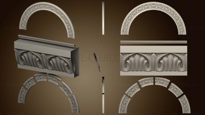 3D model Cornice and arch Piskarevsky Iconostasis Church (STL)