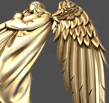 3D модель молящийся ангел, 3д модель для чпу (STL)