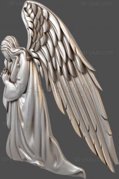 3D модель молящийся ангел, 3д модель для чпу (STL)
