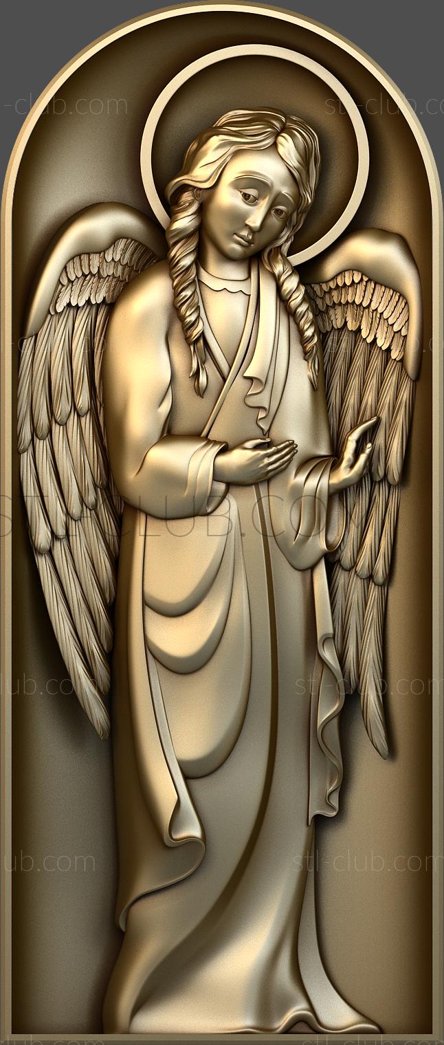 ангел со сложенными крыльями, готовая 3д модель для станков с ЧПУ