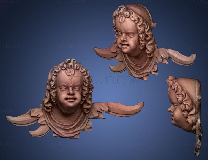 3D модель Голова ангелов 17 век Иоганн Пфистер (STL)