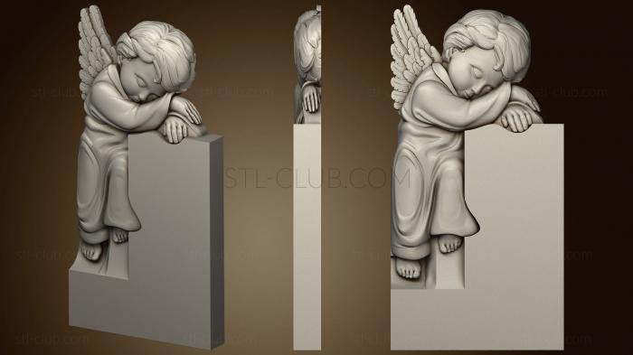 3d модели ангелы Памятник с Ангелочком