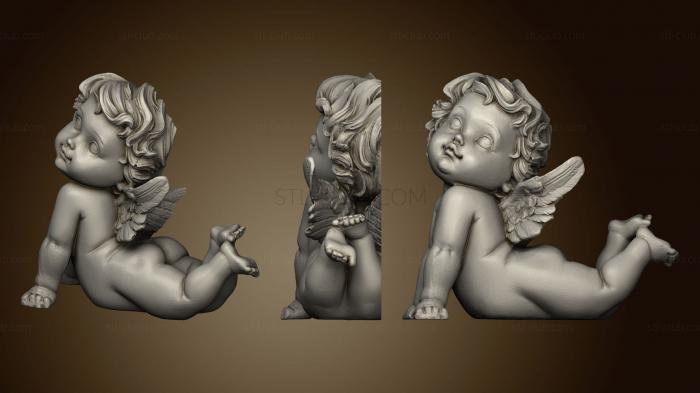 3d модели ангелы Горельеф ангелочка