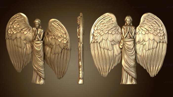 3d модели ангелы  памятник ангел с большими крыльями версия1