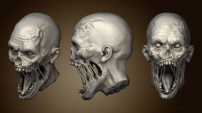 3D модель Голова зомби (STL)