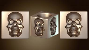 3D модель Уникальная чаша для растений в форме черепа (STL)