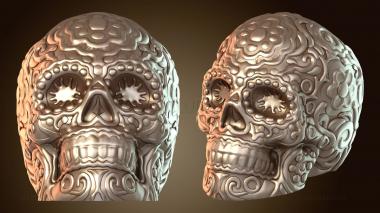 3D модель Статуя сахарного черепа (STL)