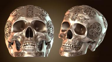 3D модель Репродукция орнамента в виде черепа викинга (STL)