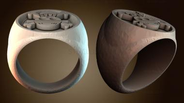 3D модель Кольцо с пиратским черепом (STL)