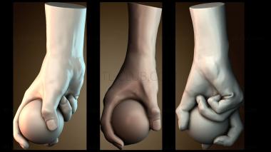 3D модель Рука с мячом (STL)