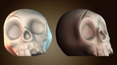 3D модель Череп из тыквы на Хэллоуин (STL)