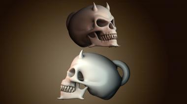 3D модель Брелок в виде сатанинского черепа (STL)