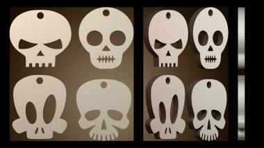 3D модель Серьги черепы на Хэллоуин (STL)