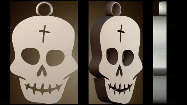 3D модель Серьга в виде черепа (STL)