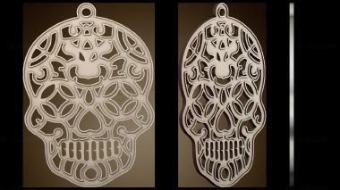 3D модель Украшение на Хэллоуин в виде сахарного черепа (STL)