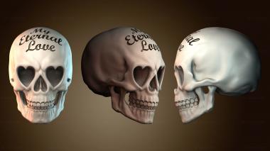 3D модель Череп любви (STL)