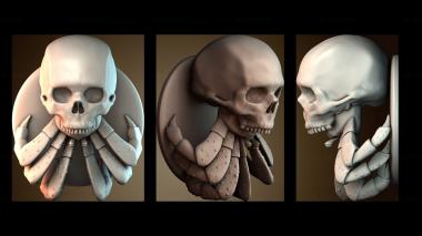 3D модель Рак отшельник в черепе (STL)