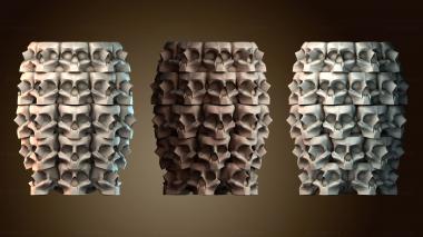 3D модель Ваза с черепами (STL)