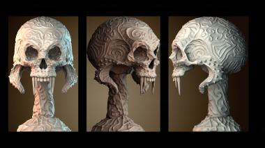 3D модель ЯК стилизованный череп (STL)