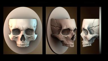 3D модель Настенное бра в форме черепа (STL)