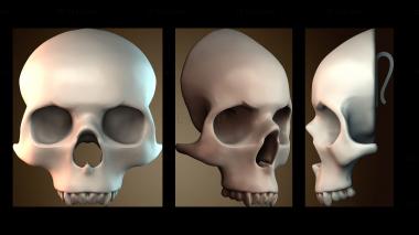 3D модель Светодиодный зажим в форме черепа (STL)