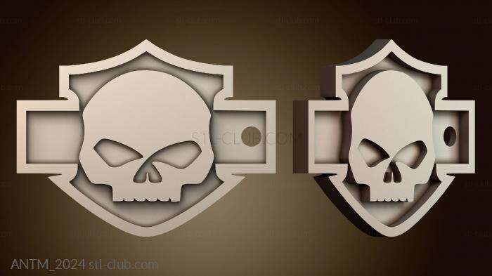 Анатомия скелеты и черепа Брелок с черепом Harley Davidson