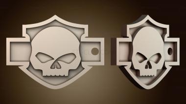3D модель Брелок с черепом Harley Davidson (STL)