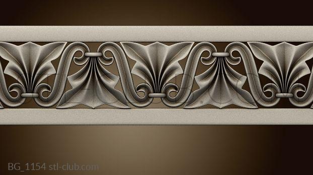 Cornice with slats