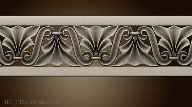 3D model Antique decor with concave ornament (STL)