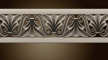 3D model Antique decor with concave ornament (STL)