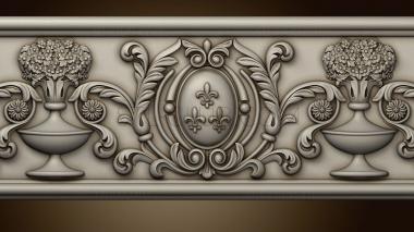 3D model Frieze with lilies (STL)