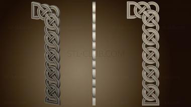 3D model Panel carved with weaving vertical element (STL)