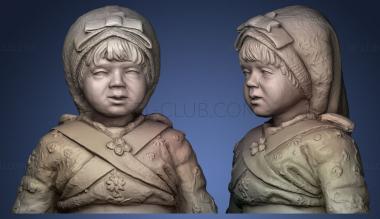 3D model Escultura busto de nia Girl sculpture (STL)