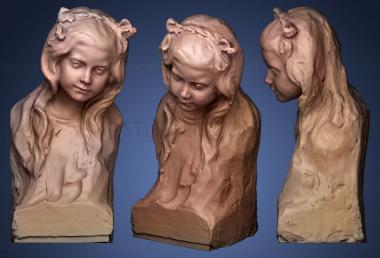 3D мадэль Казимира Малачинская Пайздерская Голова девушки (STL)