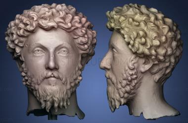 3D model Marcus Aurelius head (STL)