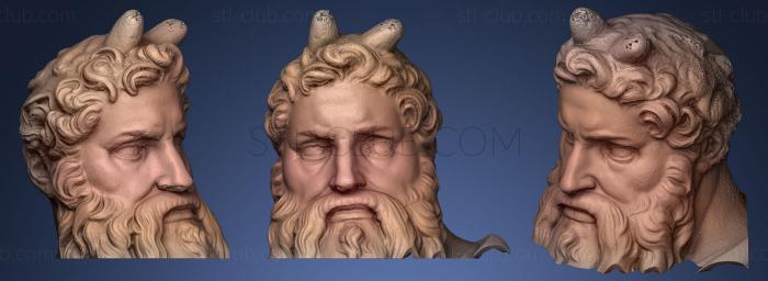 moses by michelangelo head