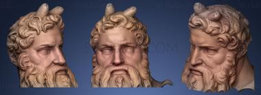 3D мадэль Моисей Микеланджело голова (STL)