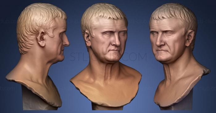 3D model Roman Male on plinth (STL)