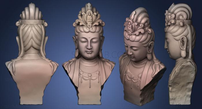 3D мадэль Скульптура Будды с Резьбой по Дереву Фото (STL)