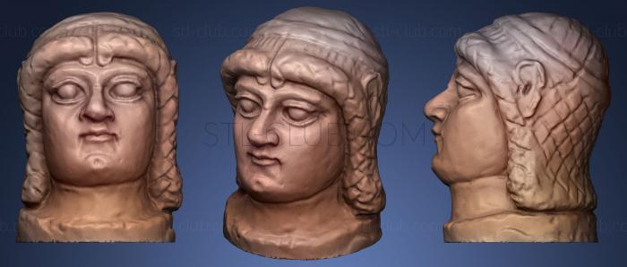 3D model Clay figurine of a female head (STL)