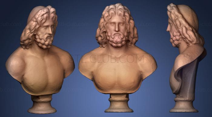 Colossal marble bust of Zeus