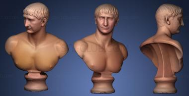 3D мадэль Мраморный портрет Микеланджело, бюст Траяна (STL)
