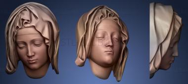 3D model Michelangelos Piet detail of Mary (STL)