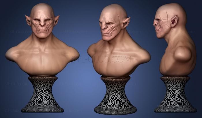 Azog bust likeness study