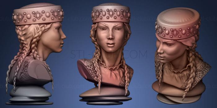 3D model bust of an asian girl 2 (STL)