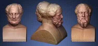 3D модель Двойная герма Фукидида и Геродота (STL)