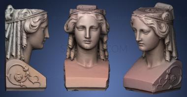 3D model Female head of a herm (STL)