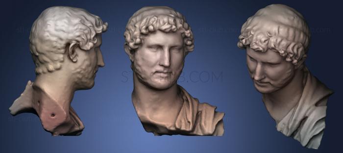 3D model Marble bust of Emperor Hadrian (STL)