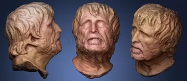 3D мадэль Мраморная голова старика (STL)