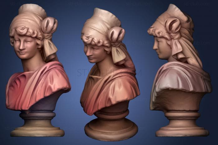 3D model Woman Bust Statue Scan (STL)